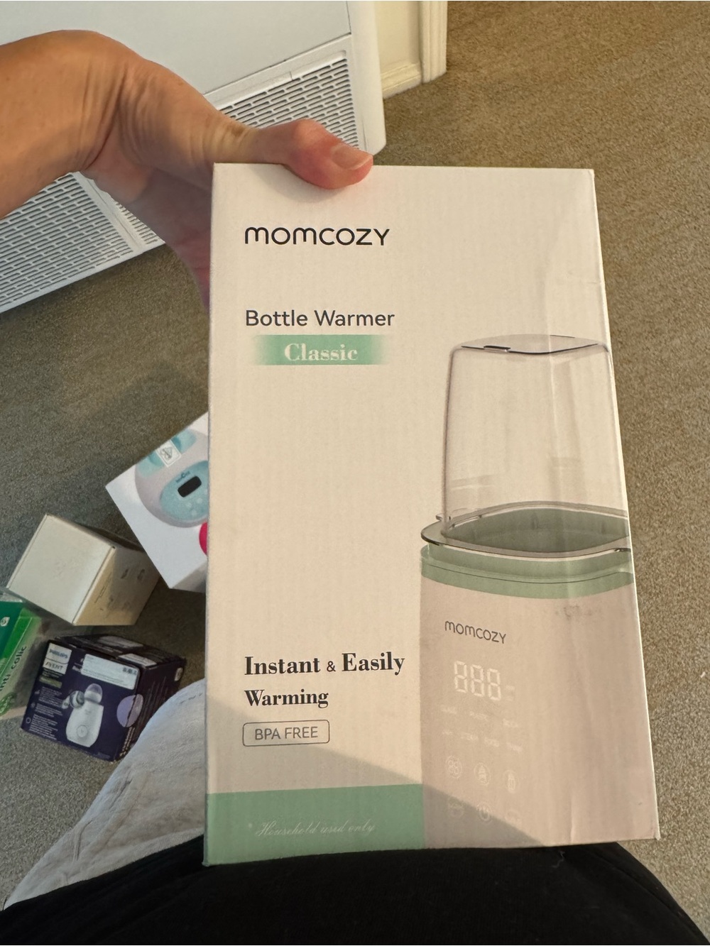 momcozy Classic Bottle Warmer in Mint Green